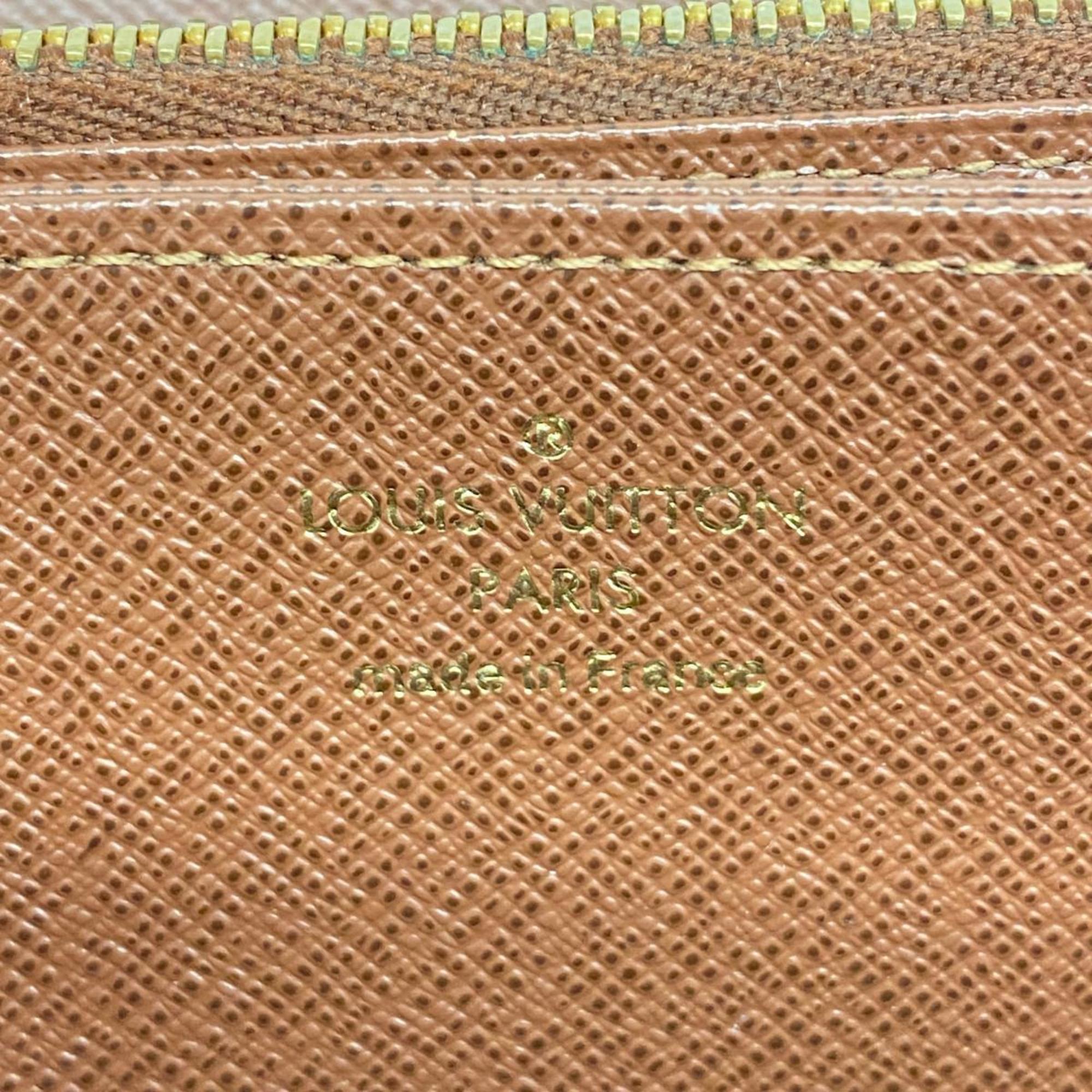 Louis Vuitton Long Wallet Monogram Zippy M42616 Brown Men's Women's