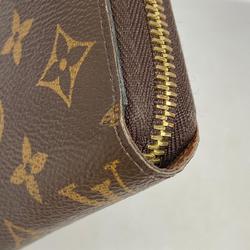 Louis Vuitton Long Wallet Monogram Zippy M42616 Brown Men's Women's