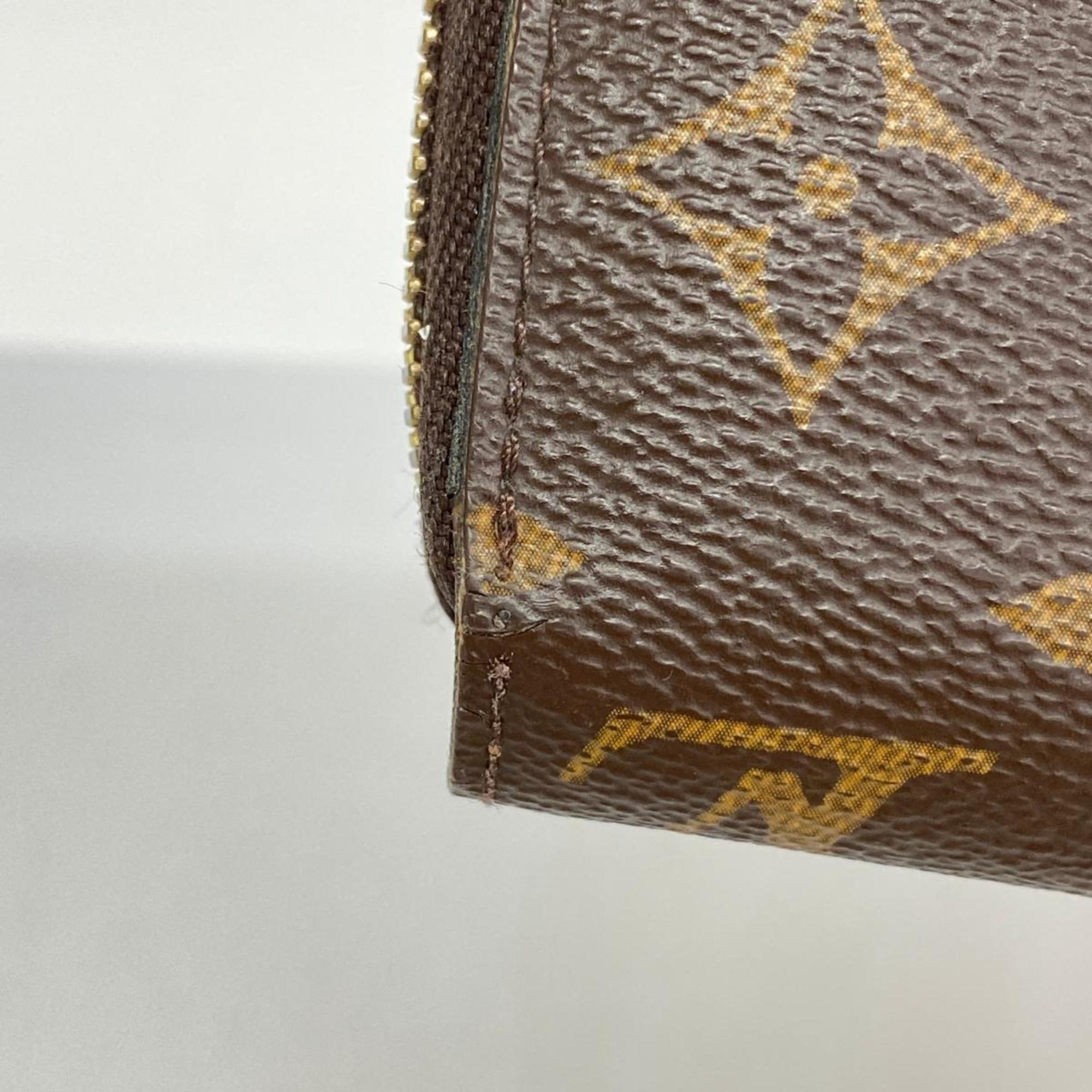 Louis Vuitton Long Wallet Monogram Zippy M42616 Brown Men's Women's