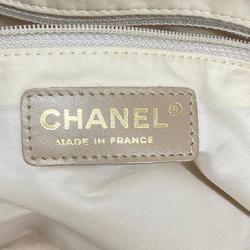 Chanel Tote Bag New Travel Nylon Beige Champagne Women's