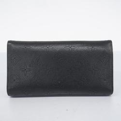 Louis Vuitton Tri-fold Long Wallet Mahina Portefeuille Amelia M58074 Noir Ladies