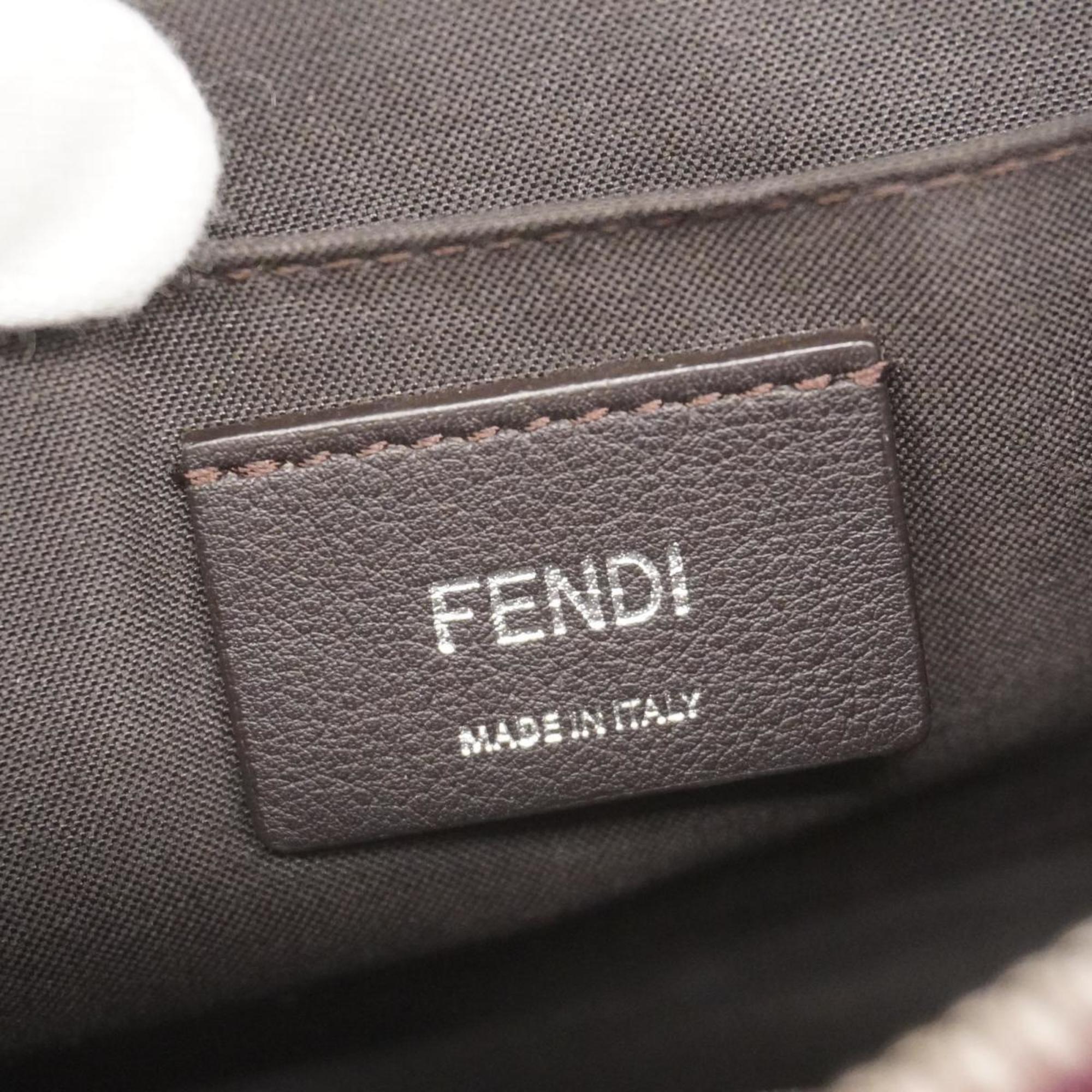 Fendi Handbag By The Way Leather Bordeaux Women's