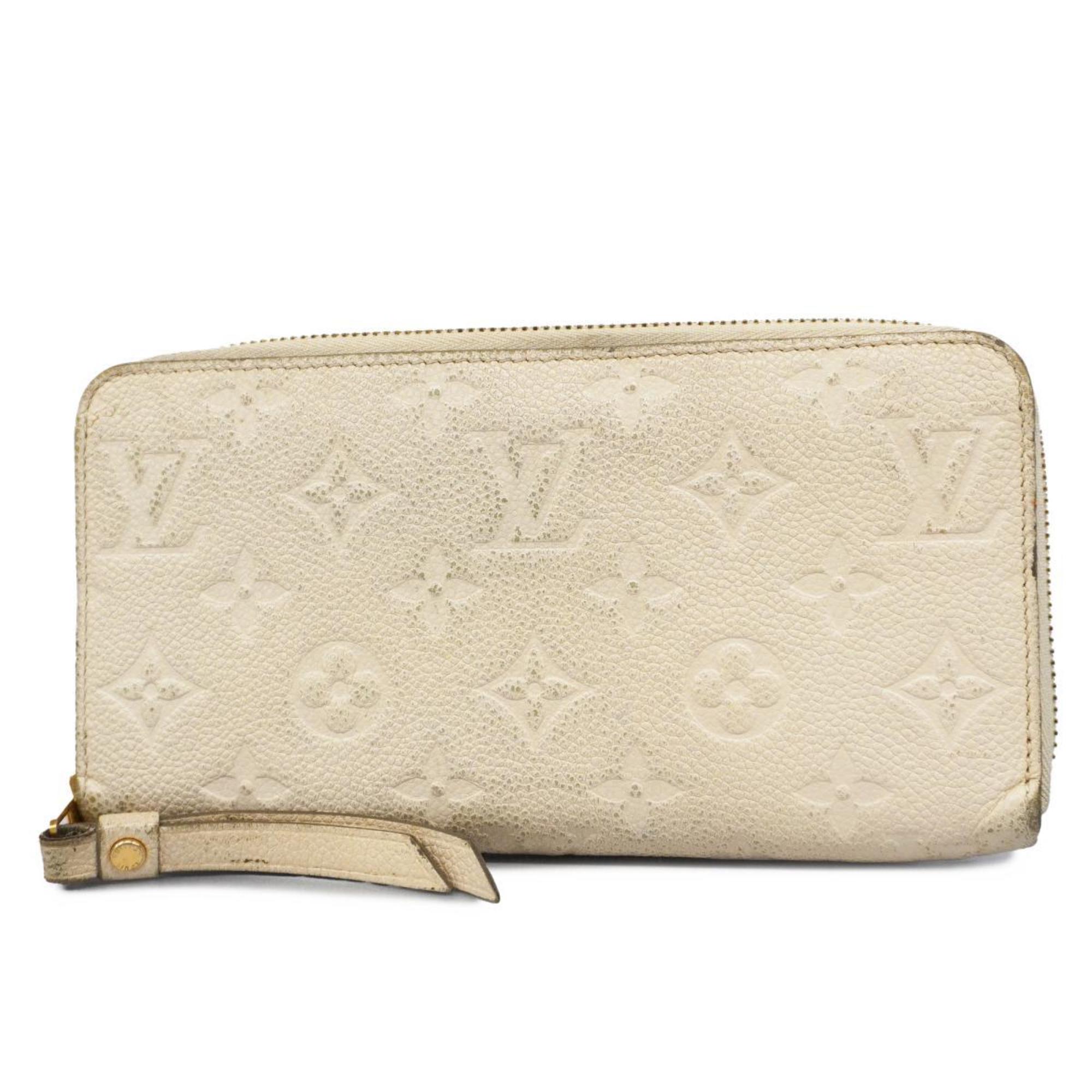 Louis Vuitton Long Wallet Monogram Empreinte Zippy M60546 Neige Ladies