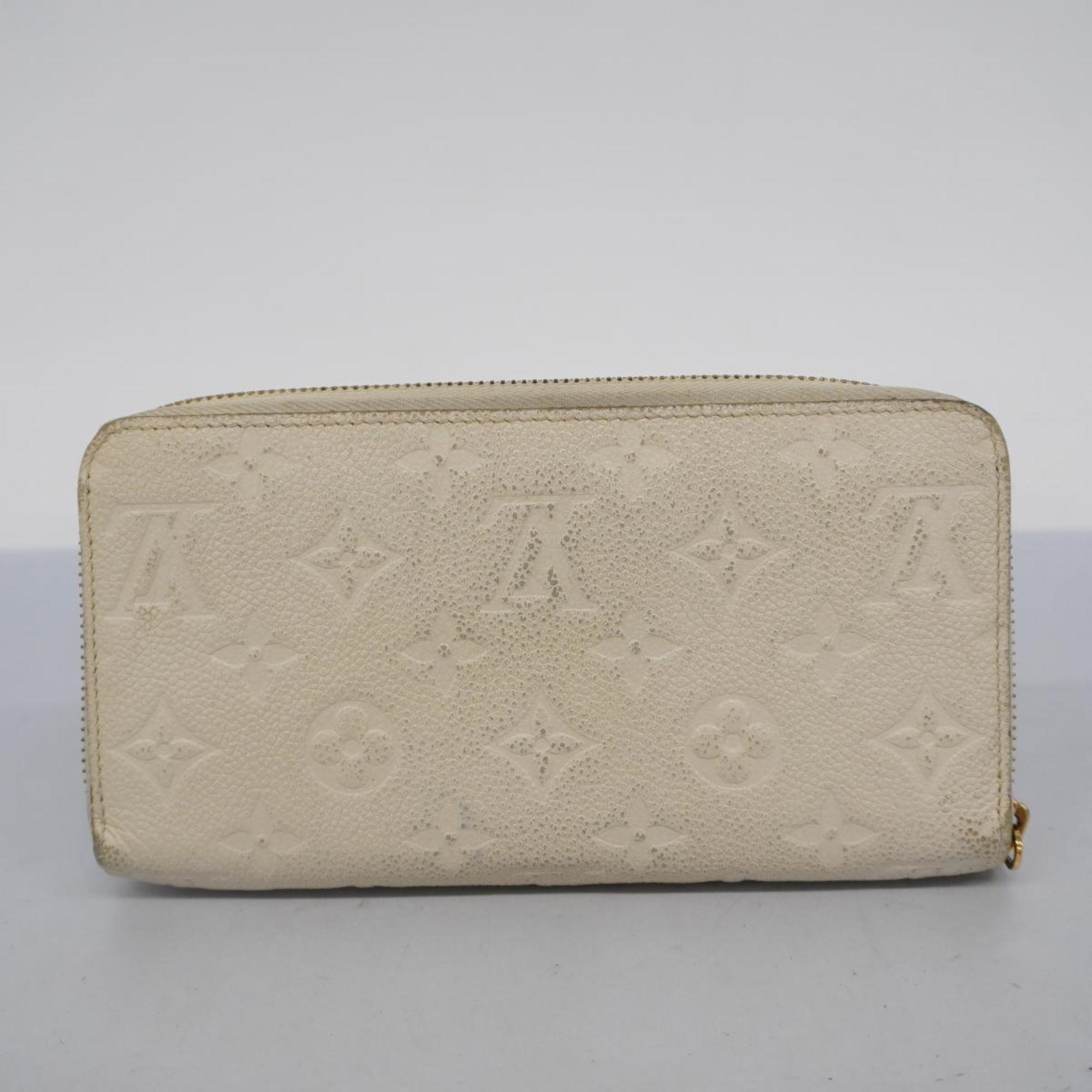 Louis Vuitton Long Wallet Monogram Empreinte Zippy M60546 Neige Ladies