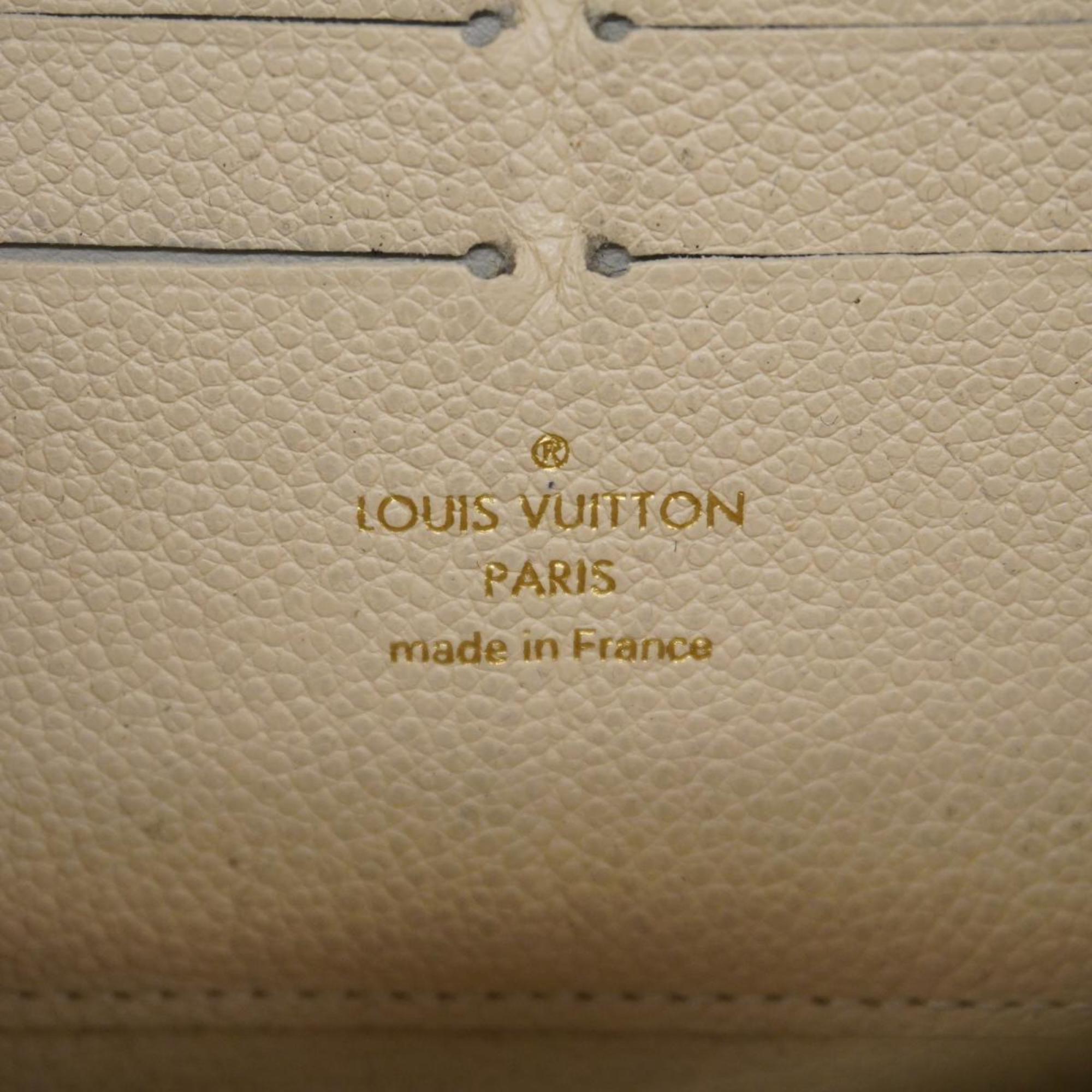 Louis Vuitton Long Wallet Monogram Empreinte Zippy M60546 Neige Ladies