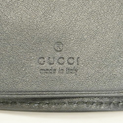 Gucci Interlocking G Key Case 369673 4276 Leather Black Men's Women's