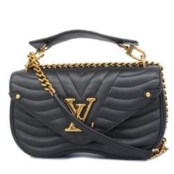 Louis Vuitton Shoulder Bag LV New Wave Chain MM M58552 Black Women's