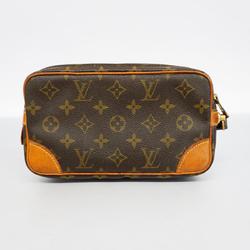 Louis Vuitton Clutch Bag Monogram Marly Dragonne PM M51827 Brown Women's