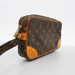 Louis Vuitton Clutch Bag Monogram Marly Dragonne PM M51827 Brown Women's