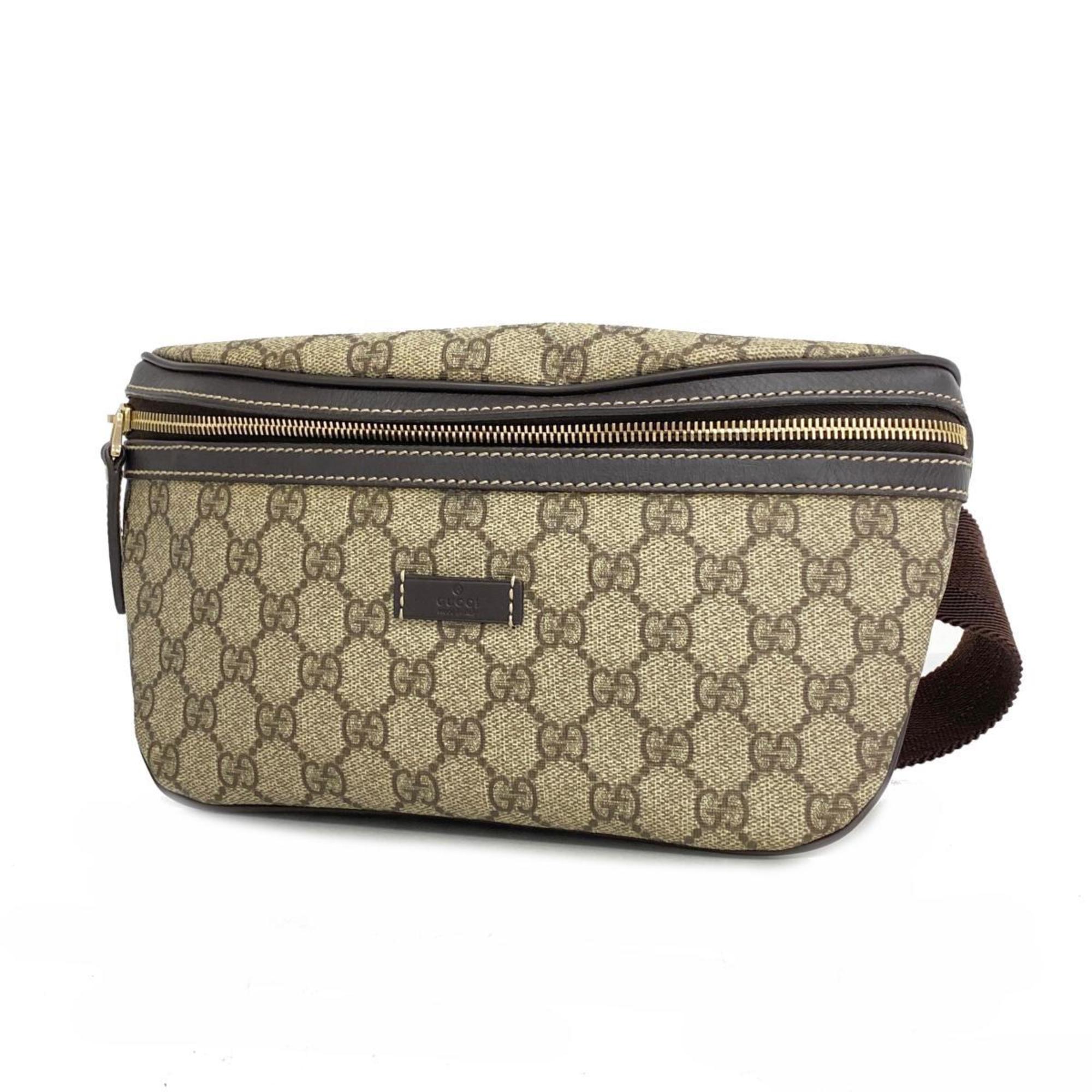 Gucci Waist Bag GG Supreme 233269 Brown Women's