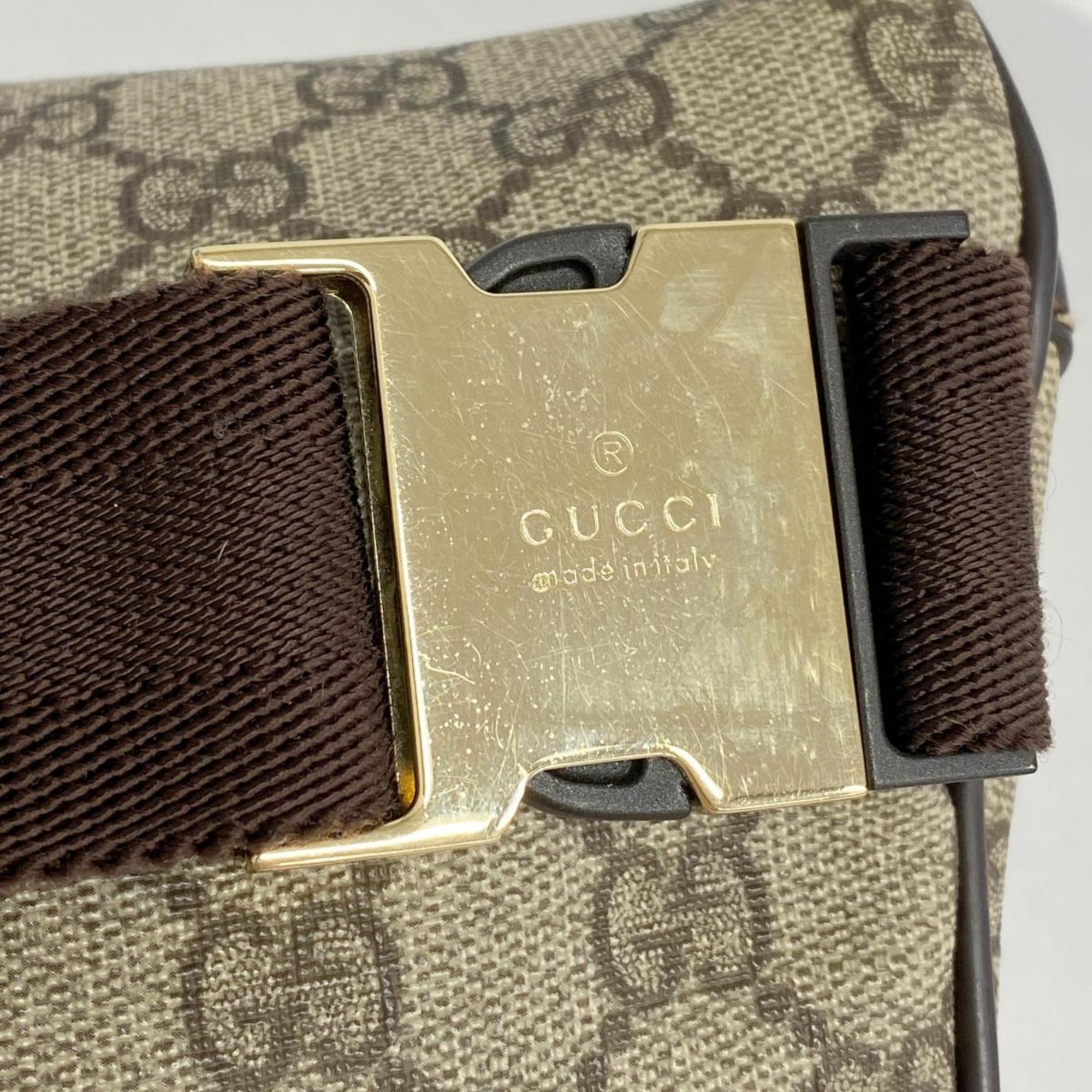 Gucci Waist Bag GG Supreme 233269 Brown Women's