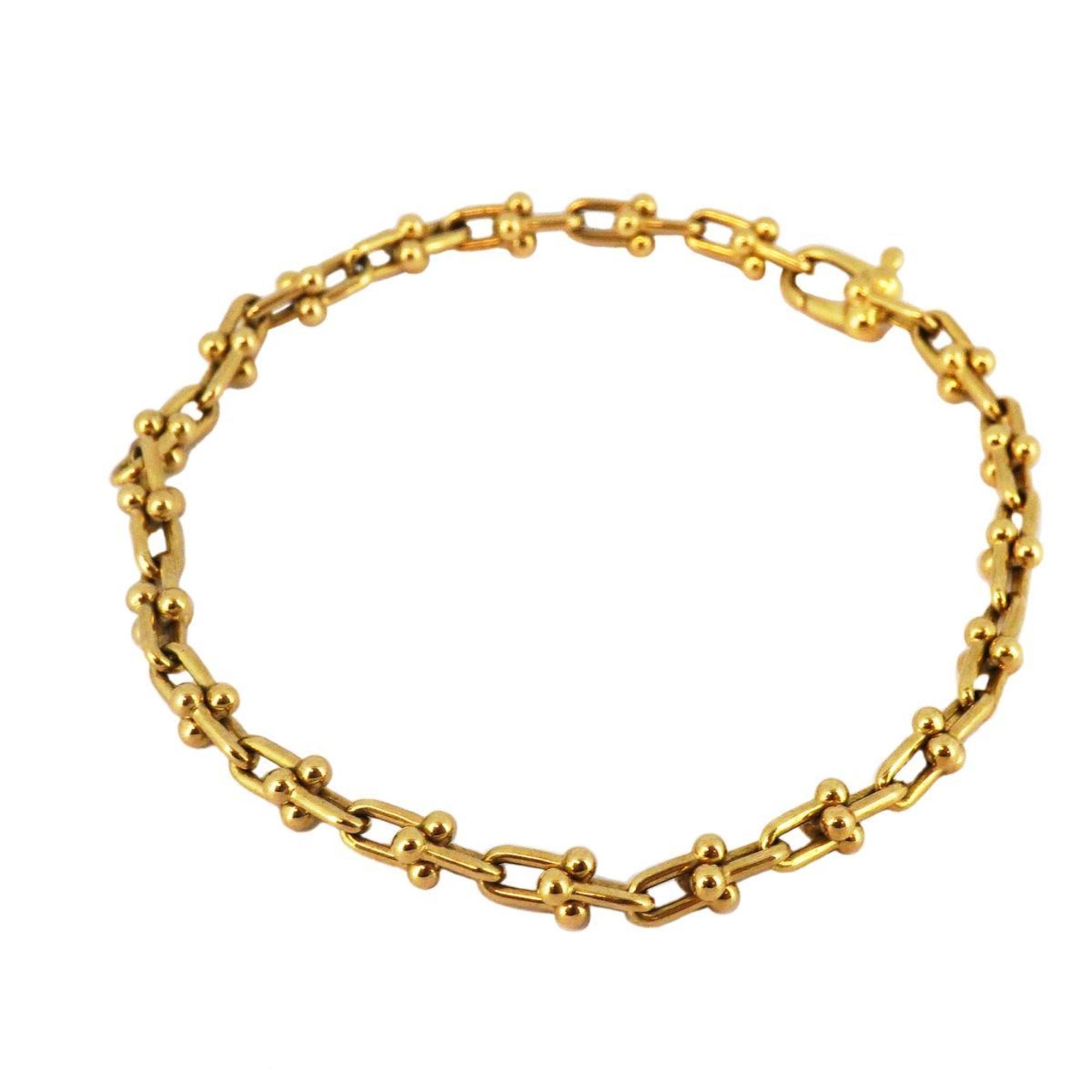 Tiffany Bracelet Micro Hardware Link K18YG Yellow Gold Ladies