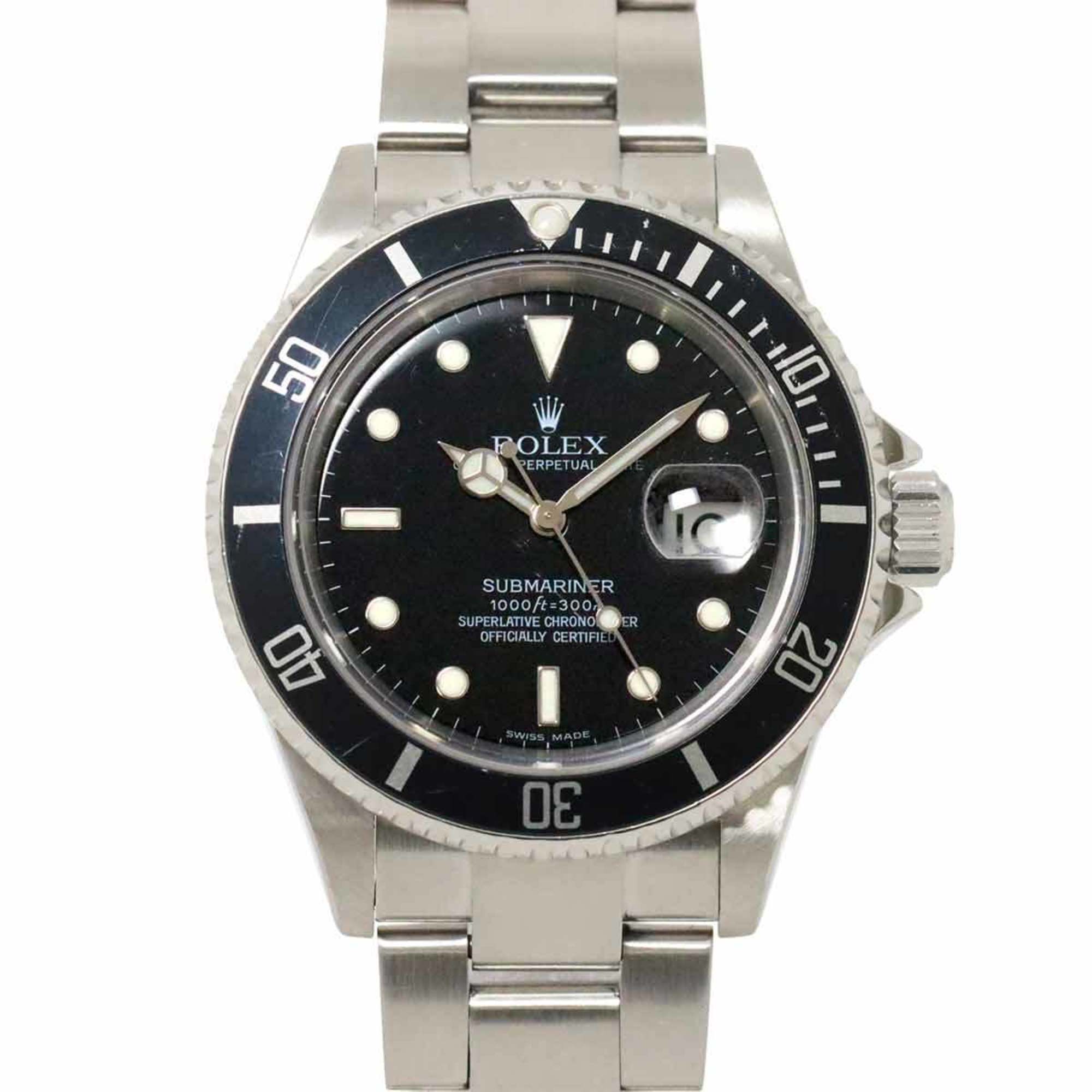 Rolex ROLEX Submariner Date 16610 F Series Men's Watch Black Automatic