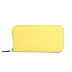 Hermes Azapp Long Silkin Round Wallet Epson Jaune Poussin Z Stamp