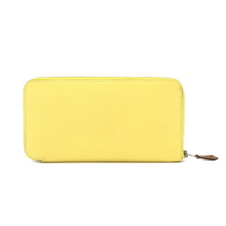 Hermes Azapp Long Silkin Round Wallet Epson Jaune Poussin Z Stamp