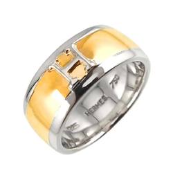 Hermes HERMES Ring H SV 925 Silver 18K YG Yellow Gold 750