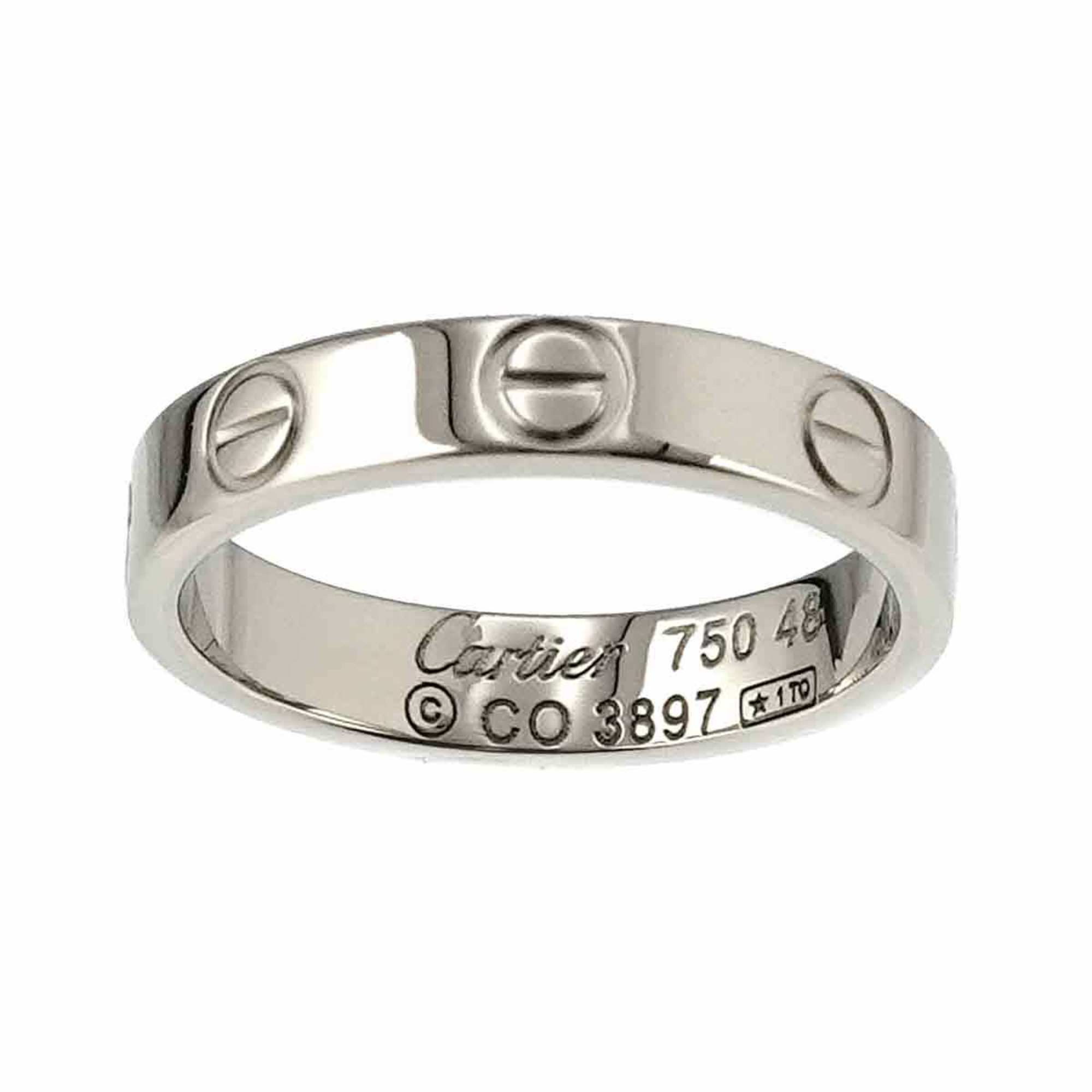 Cartier Love #48 Ring K18 WG White Gold 750 Mini