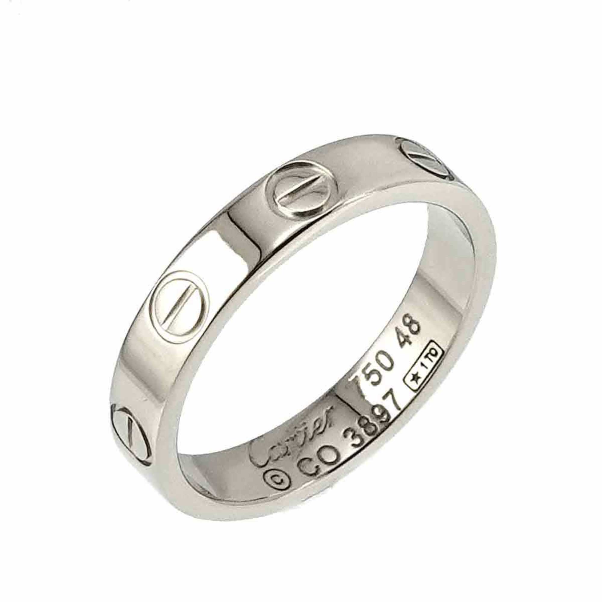 Cartier Love #48 Ring K18 WG White Gold 750 Mini