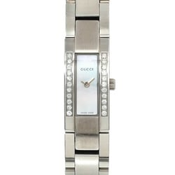 GUCCI 4600L Diamond Bezel Ladies Watch White Shell Quartz