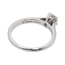 Cartier Solitaire Diamond 0.32ct H VVS2 3EX #48 Ring Pt Platinum