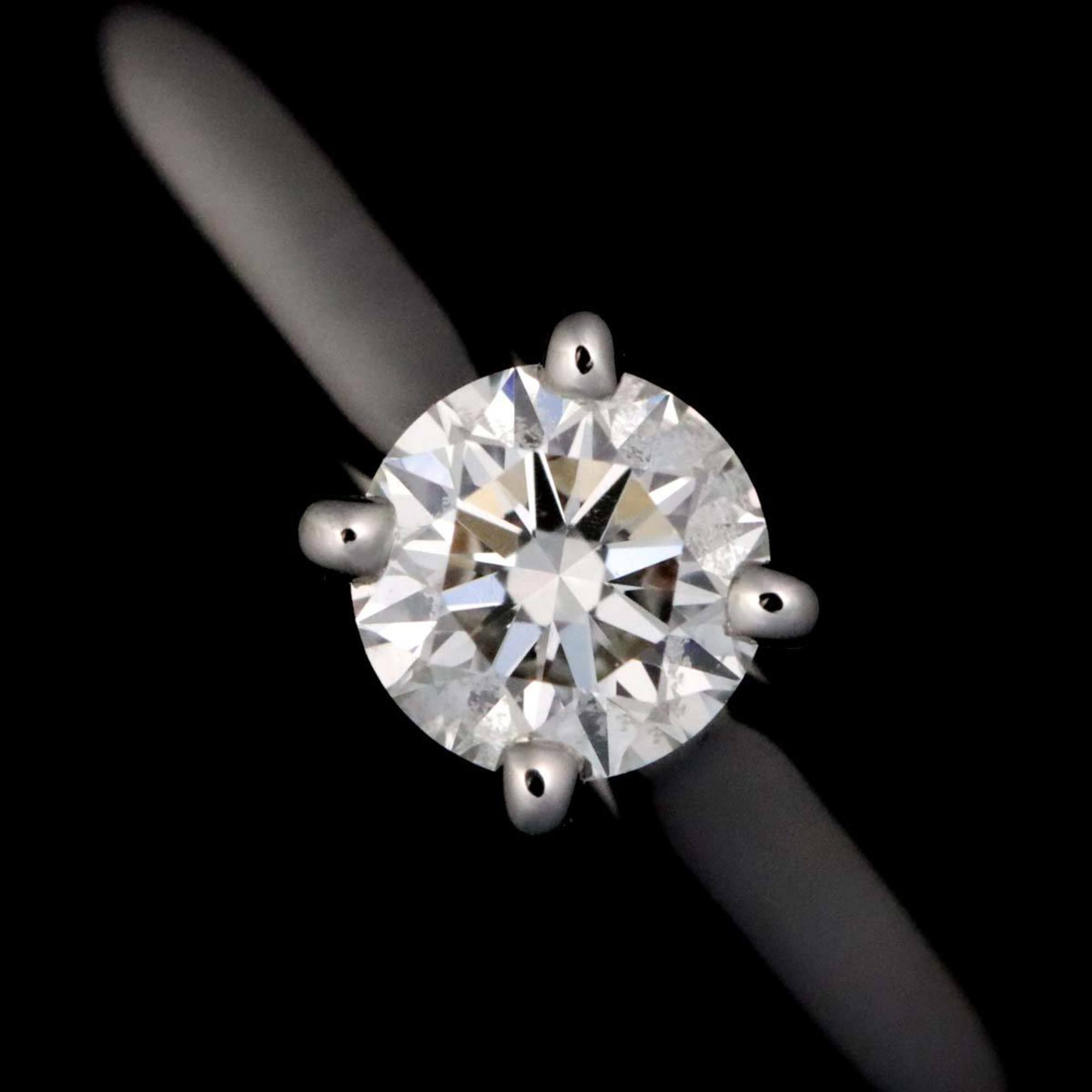 Cartier Solitaire Diamond 0.32ct H VVS2 3EX #48 Ring Pt Platinum