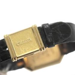 CHANEL Premiere H0090 Ladies Watch Black K18YG Yellow Gold Quartz