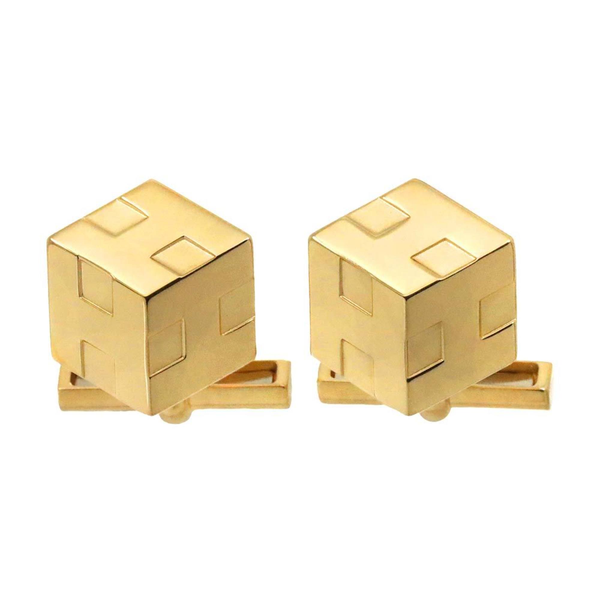 HERMES Cufflinks K18 YG Yellow Gold 750 Cuff Links