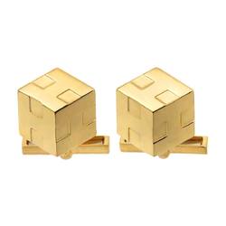 HERMES Cufflinks K18 YG Yellow Gold 750 Cuff Links