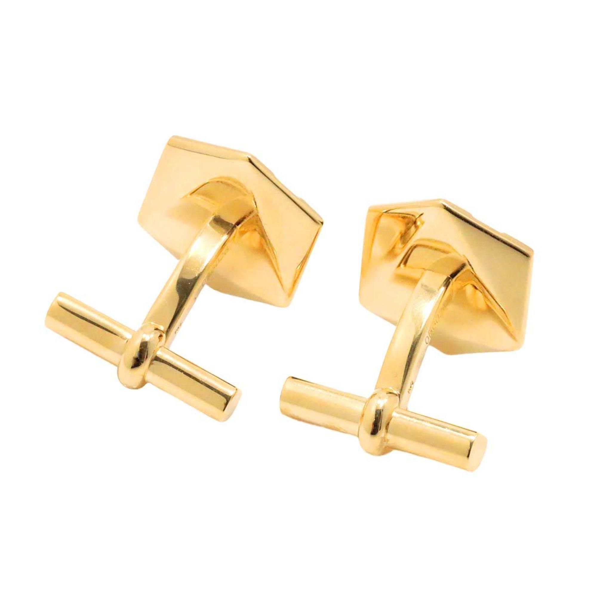 HERMES Cufflinks K18 YG Yellow Gold 750 Cuff Links