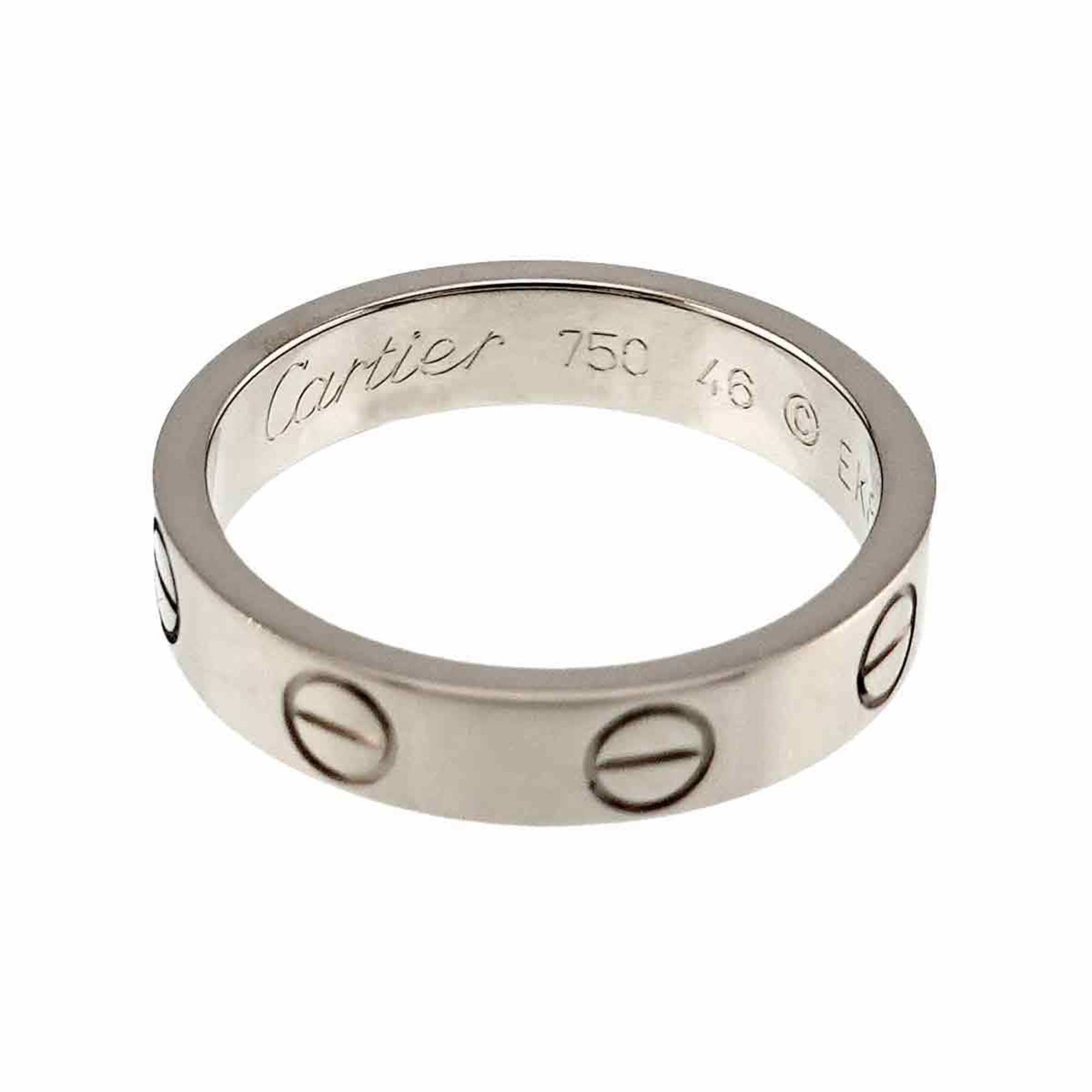 Cartier Love #46 Ring K18 WG White Gold 750 Mini