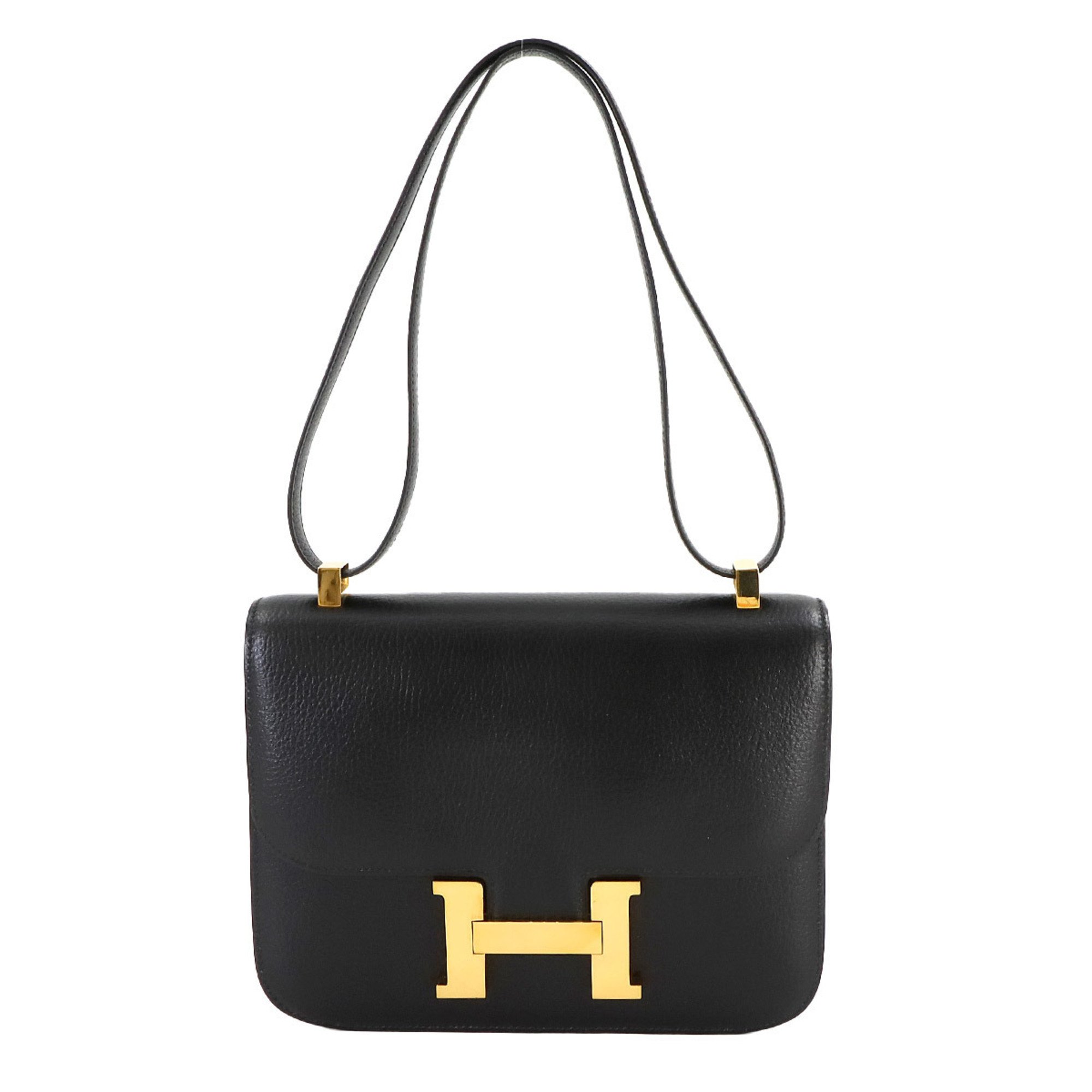 Hermes HERMES Constance 23 Shoulder Bag Ardennes Black Gold Hardware