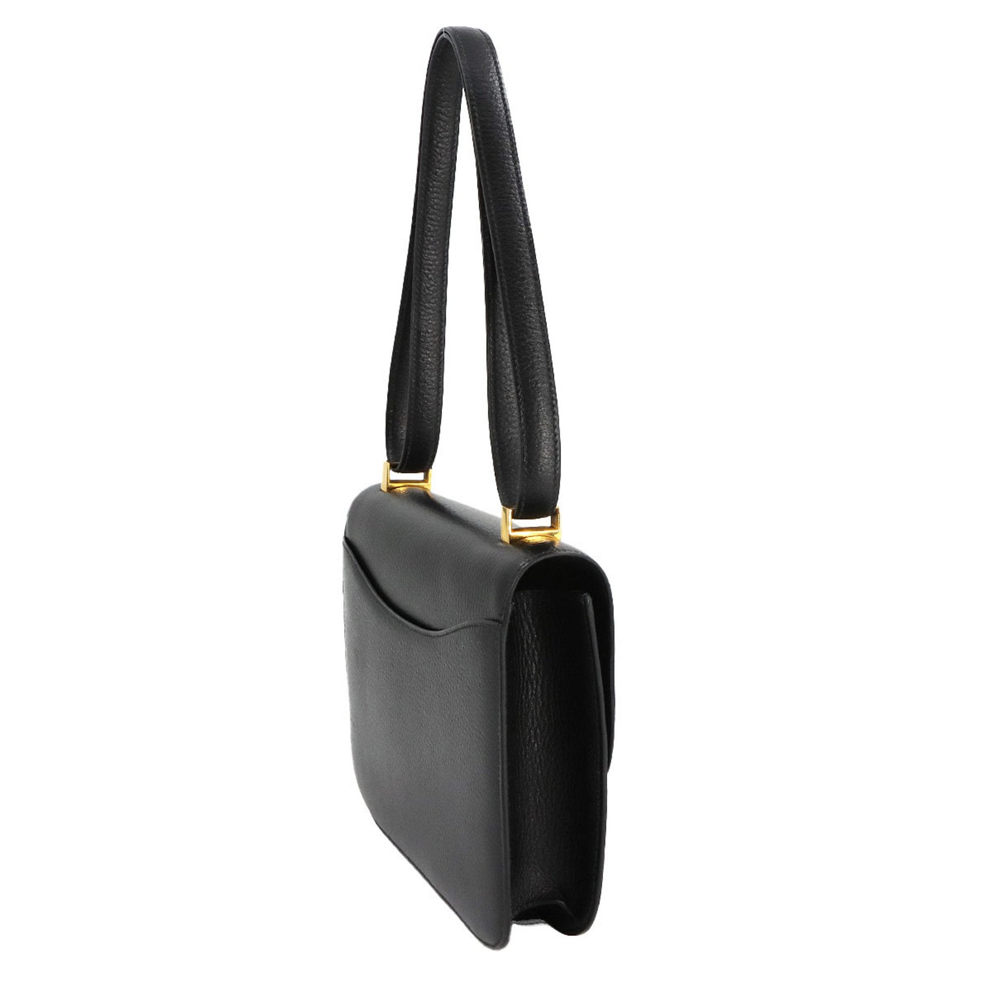 Hermes HERMES Constance 23 Shoulder Bag Ardennes Black Gold Hardware