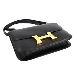 Hermes HERMES Constance 23 Shoulder Bag Ardennes Black Gold Hardware