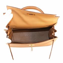 Hermes Kelly 28 2way hand shoulder bag, Cushvel Epsom, natural, outside stitching, ○X stamp, gold hardware,