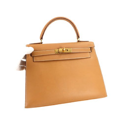 Hermes Kelly 28 2way hand shoulder bag, Cushvel Epsom, natural, outside stitching, ○X stamp, gold hardware,