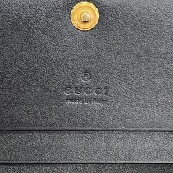 Gucci Wallet GG Matelasse 723786 Leather Black Women's