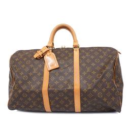 Louis Vuitton Boston Bag Monogram Keepall 50 M41426 Brown Men's Women's