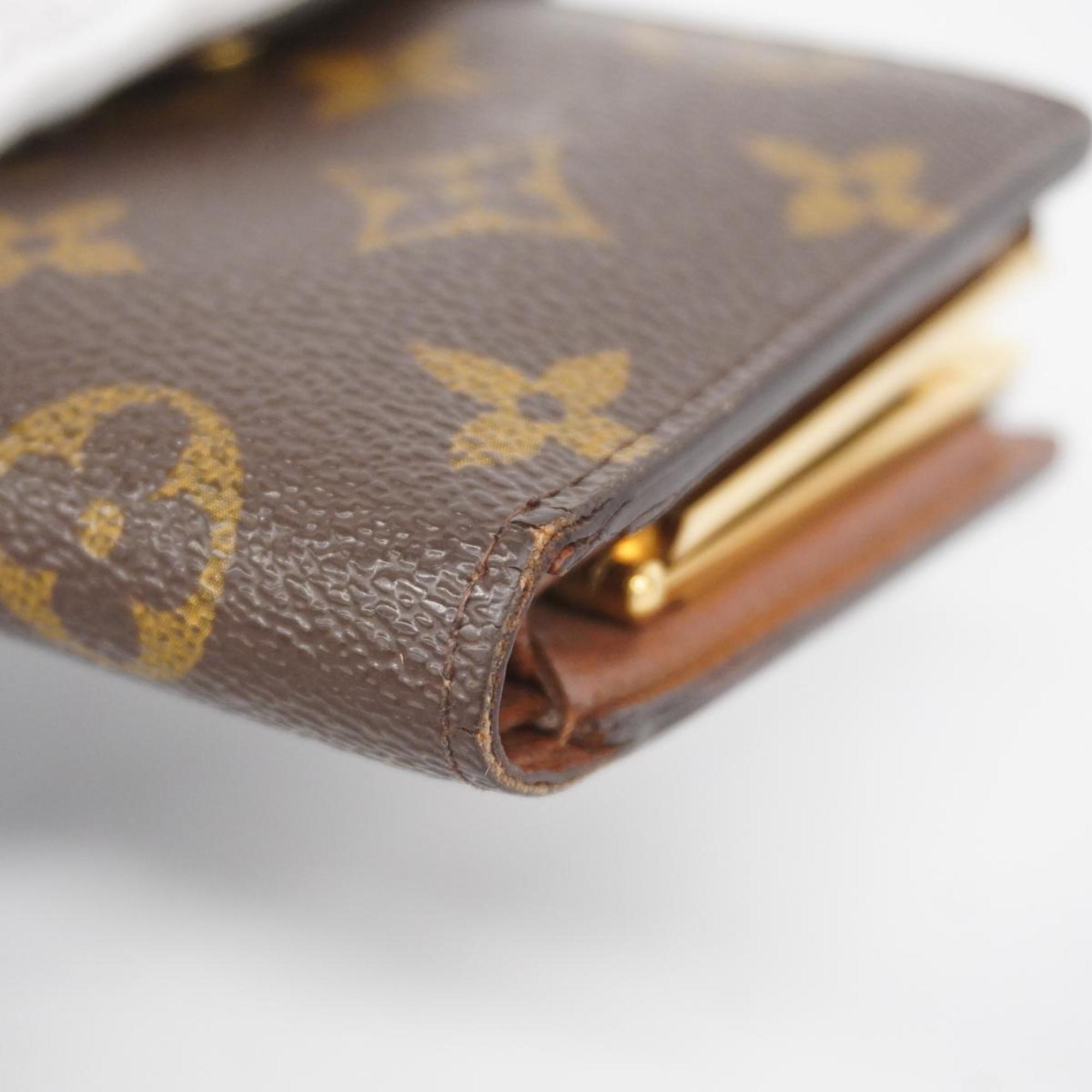 Louis Vuitton Wallet Monogram Portefeuille Viennese M61674 Brown Ladies