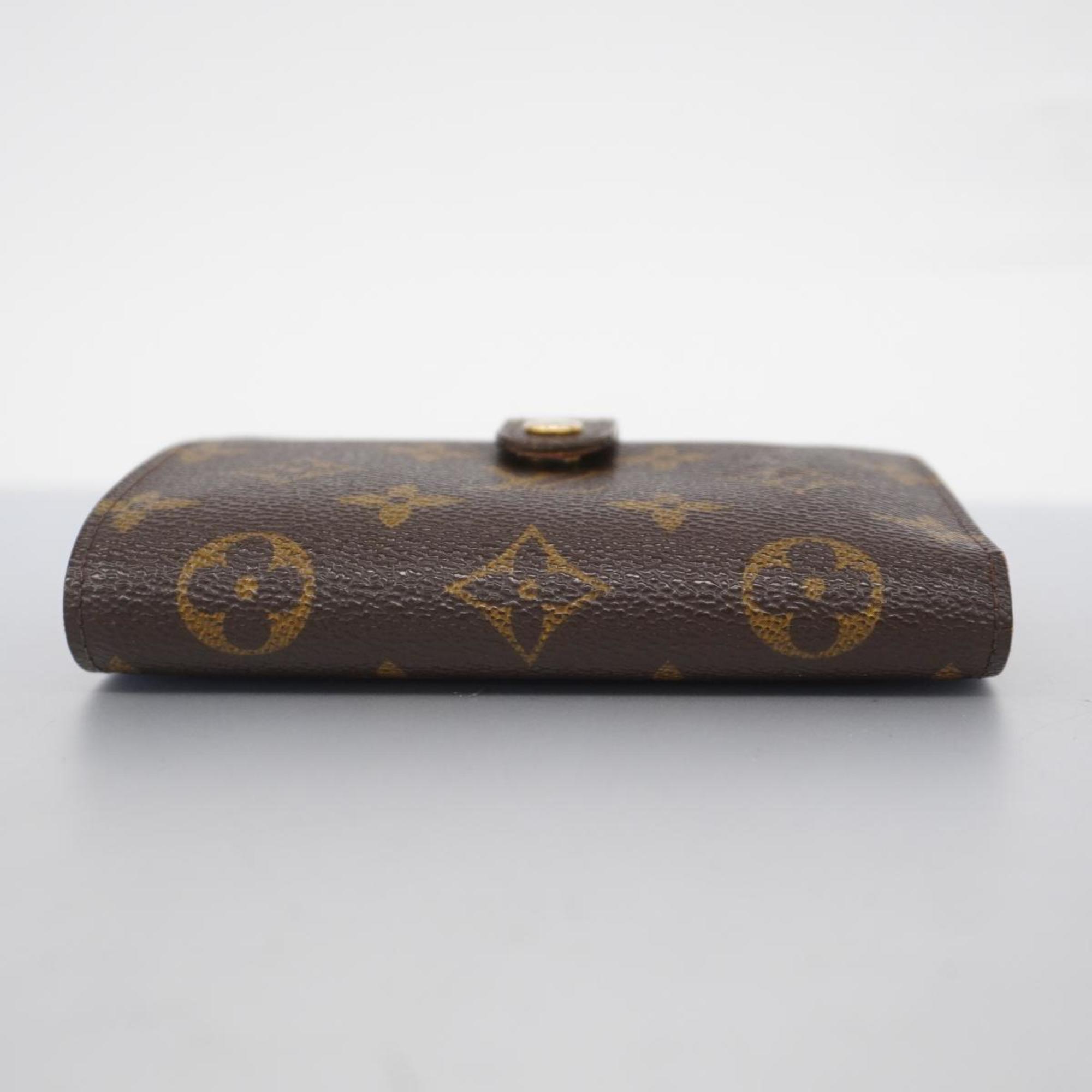 Louis Vuitton Wallet Monogram Portefeuille Viennese M61674 Brown Ladies