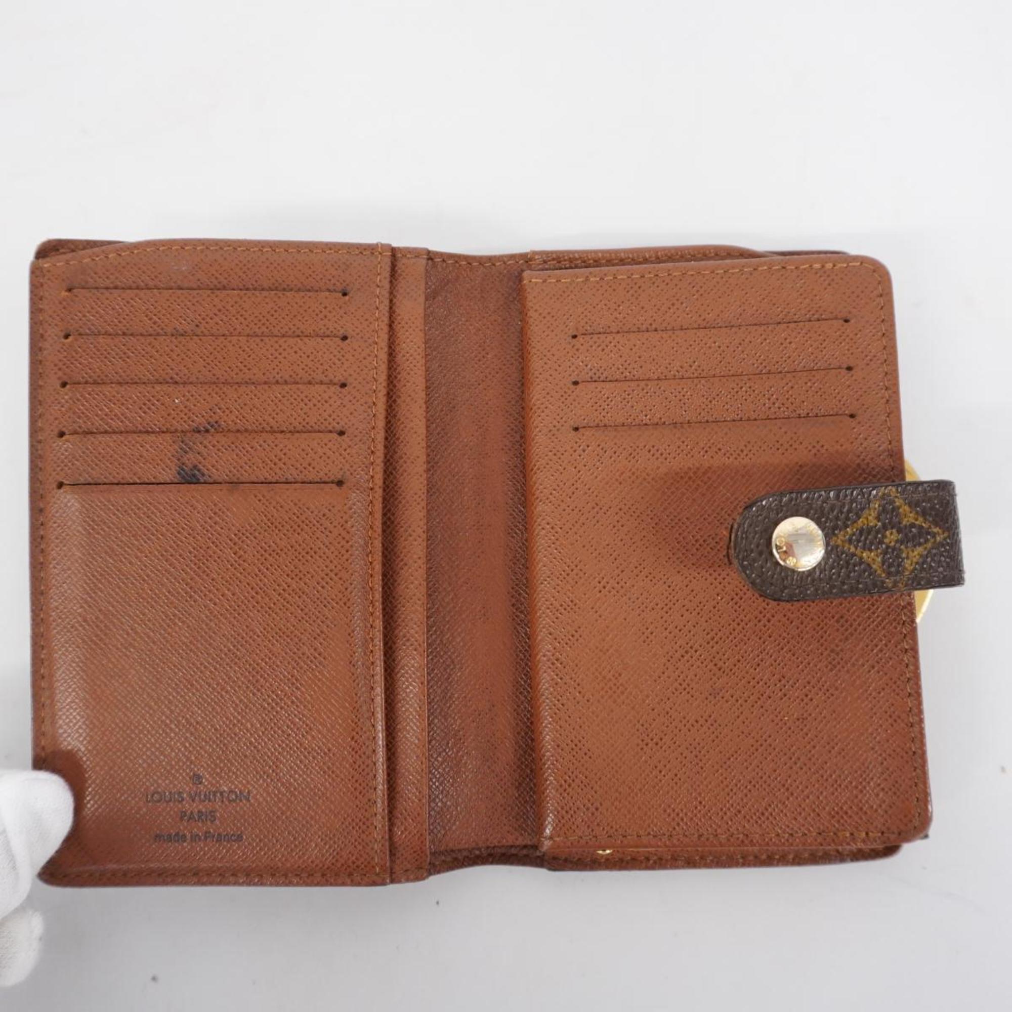 Louis Vuitton Wallet Monogram Portefeuille Viennese M61674 Brown Ladies