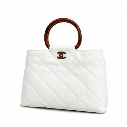 Chanel handbag, Matelasse, caviar skin, white, ladies