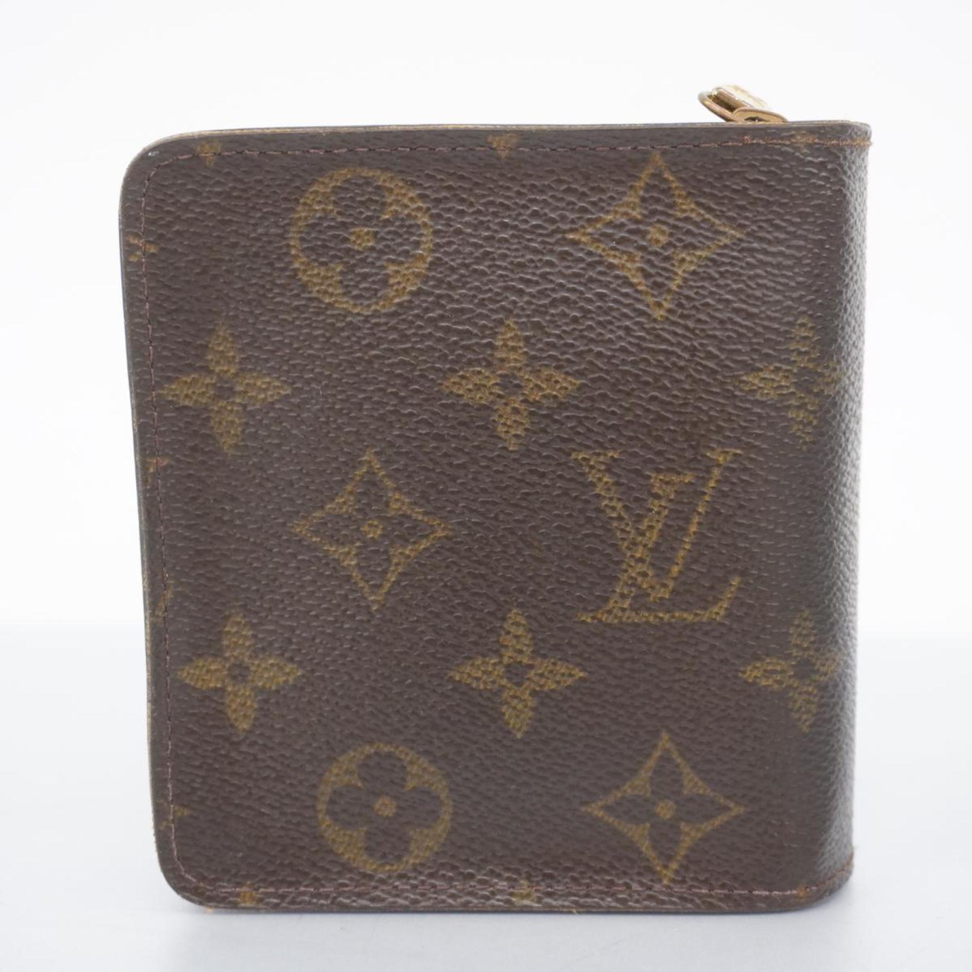 Louis Vuitton Wallet Monogram Compact Zip M61667 Brown Women's