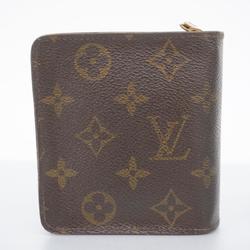 Louis Vuitton Wallet Monogram Compact Zip M61667 Brown Women's