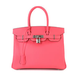 Hermes Birkin 30 Handbag Epson Rose Azalee Y Stamp Silver Hardware