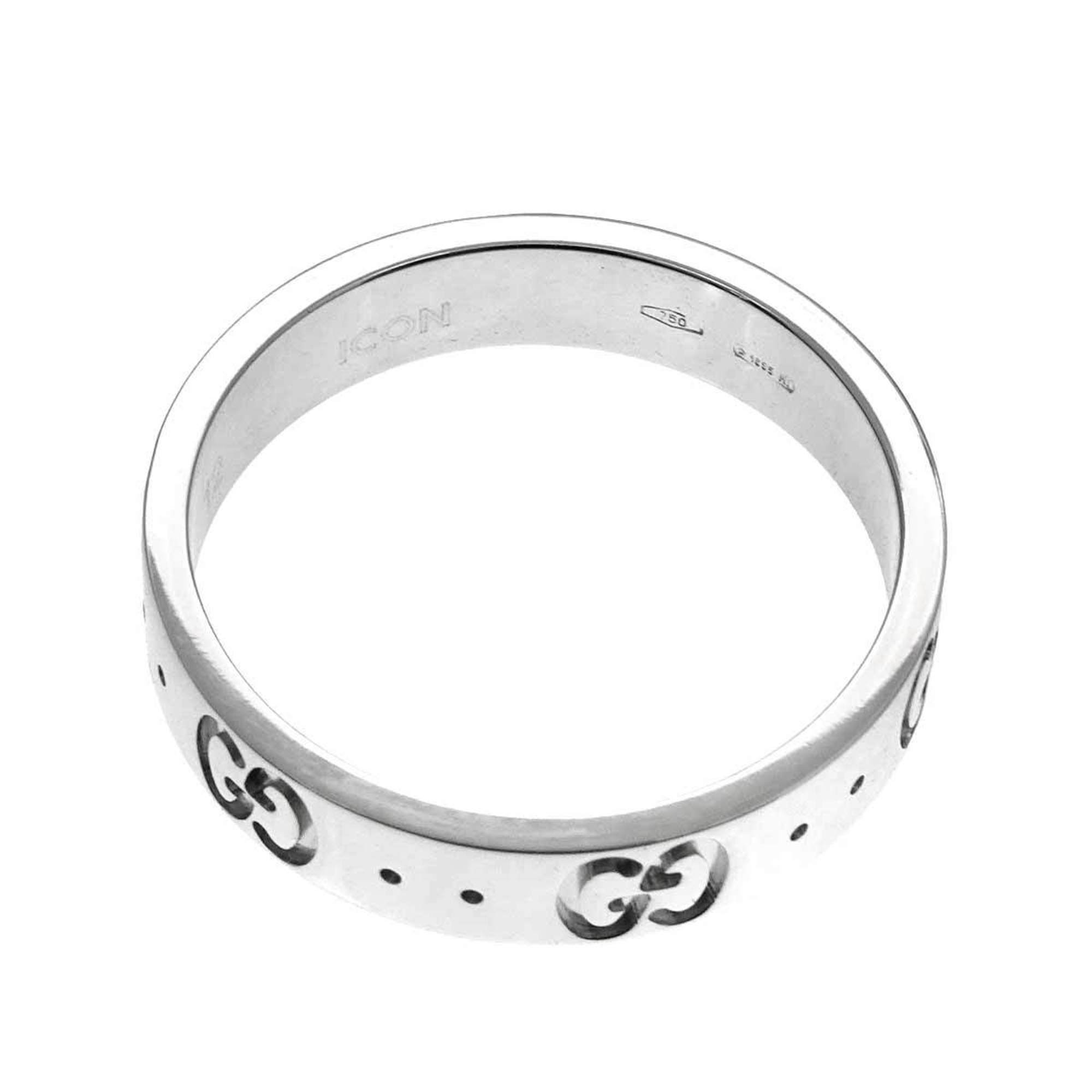 Gucci Icon #12 Ring, K18 WG White Gold 750, Ring