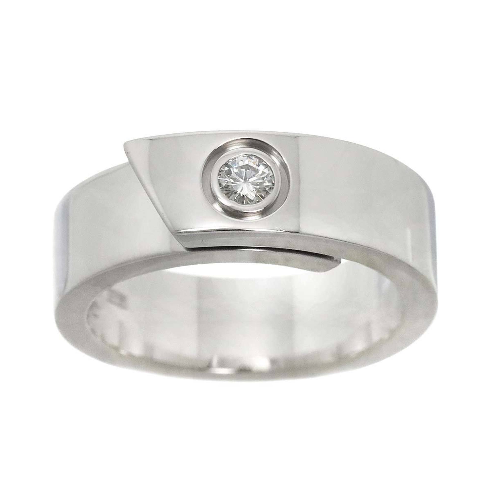 Cartier Anniversary #49 Ring Diamond 1P K18 WG White Gold 750