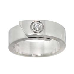 Cartier Anniversary #49 Ring Diamond 1P K18 WG White Gold 750