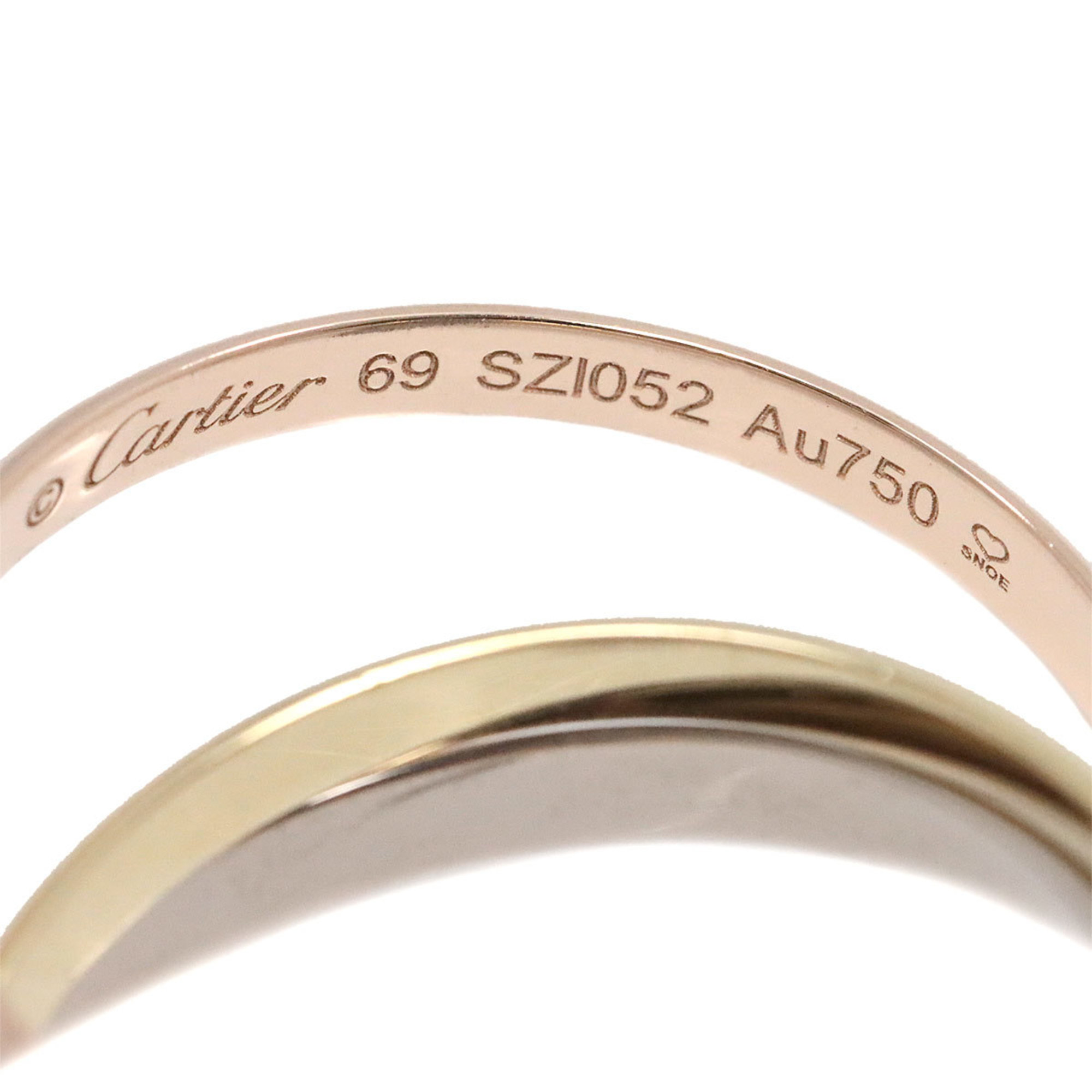 Cartier Trinity #69 Ring K18 YG WG PG 3-row Three Gold 3 colors 750