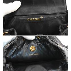 CHANEL Matelasse Chain Backpack Rucksack Leather Black Gold Hardware duma