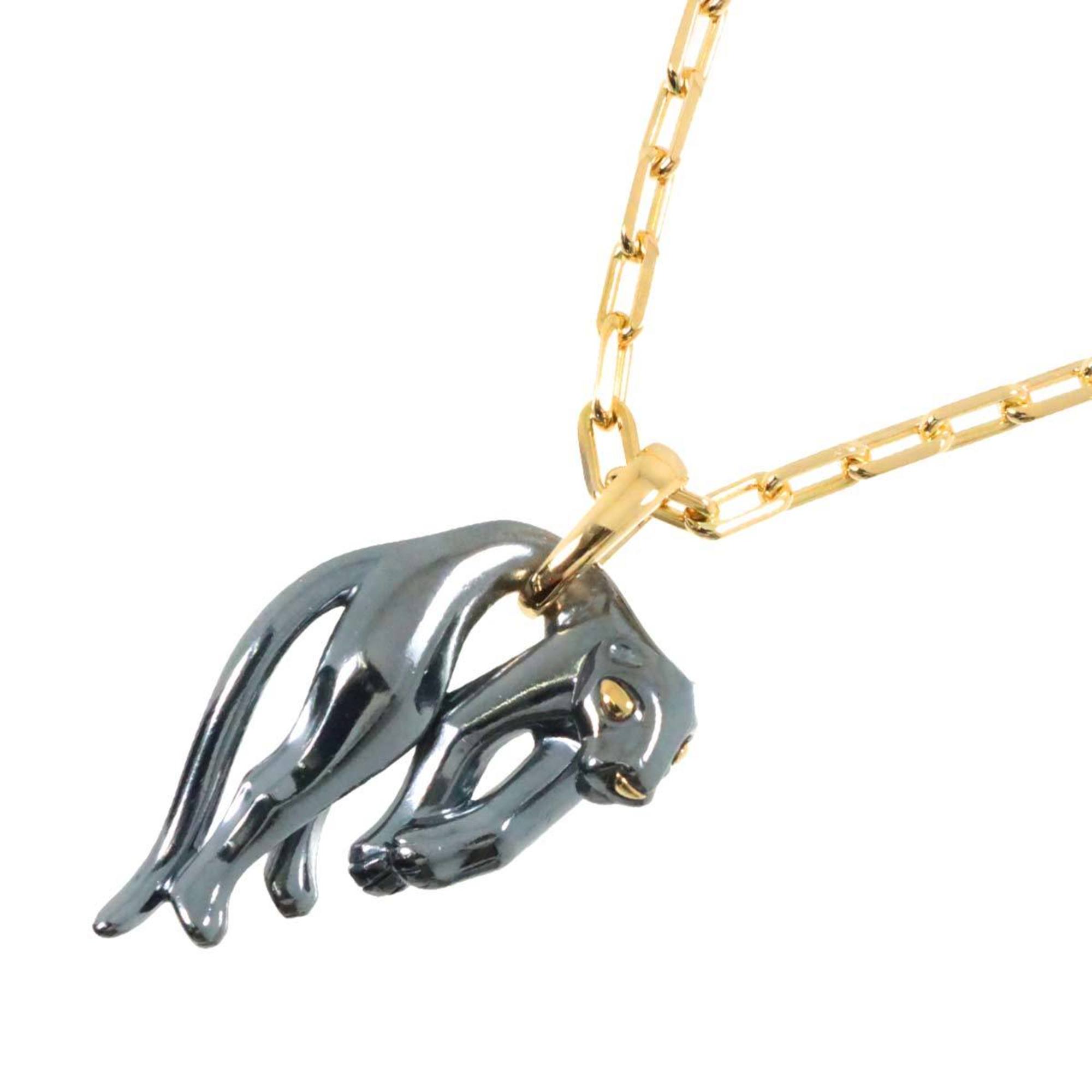 Cartier Panther Necklace 45cm K18 YG Yellow Gold 750 SV Silverium 800